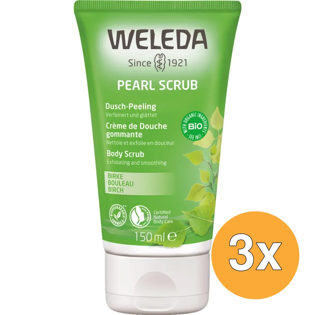 3x WELEDA Berken douche scrub (150 ml)