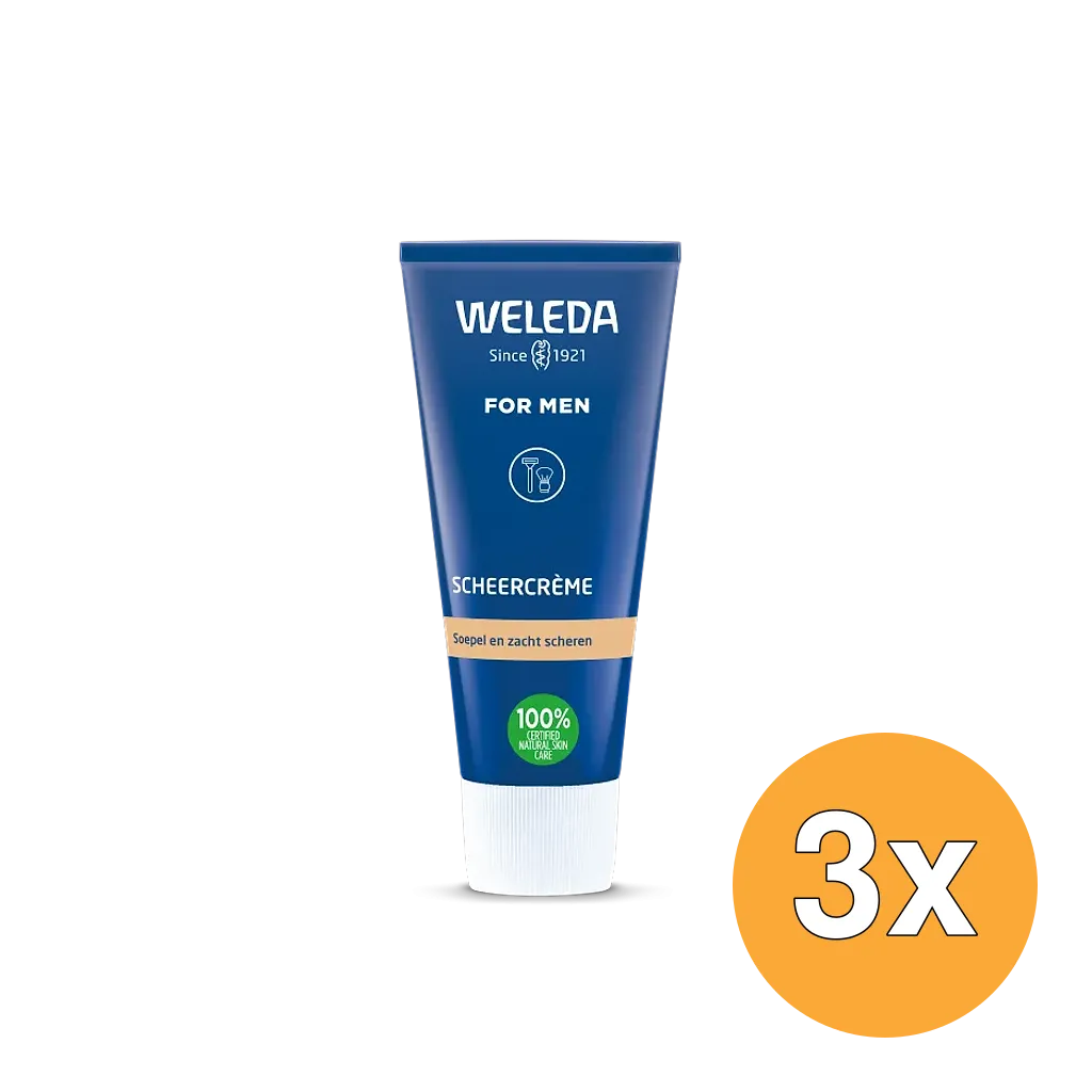 3x WELEDA Men scheercreme (75 ml)