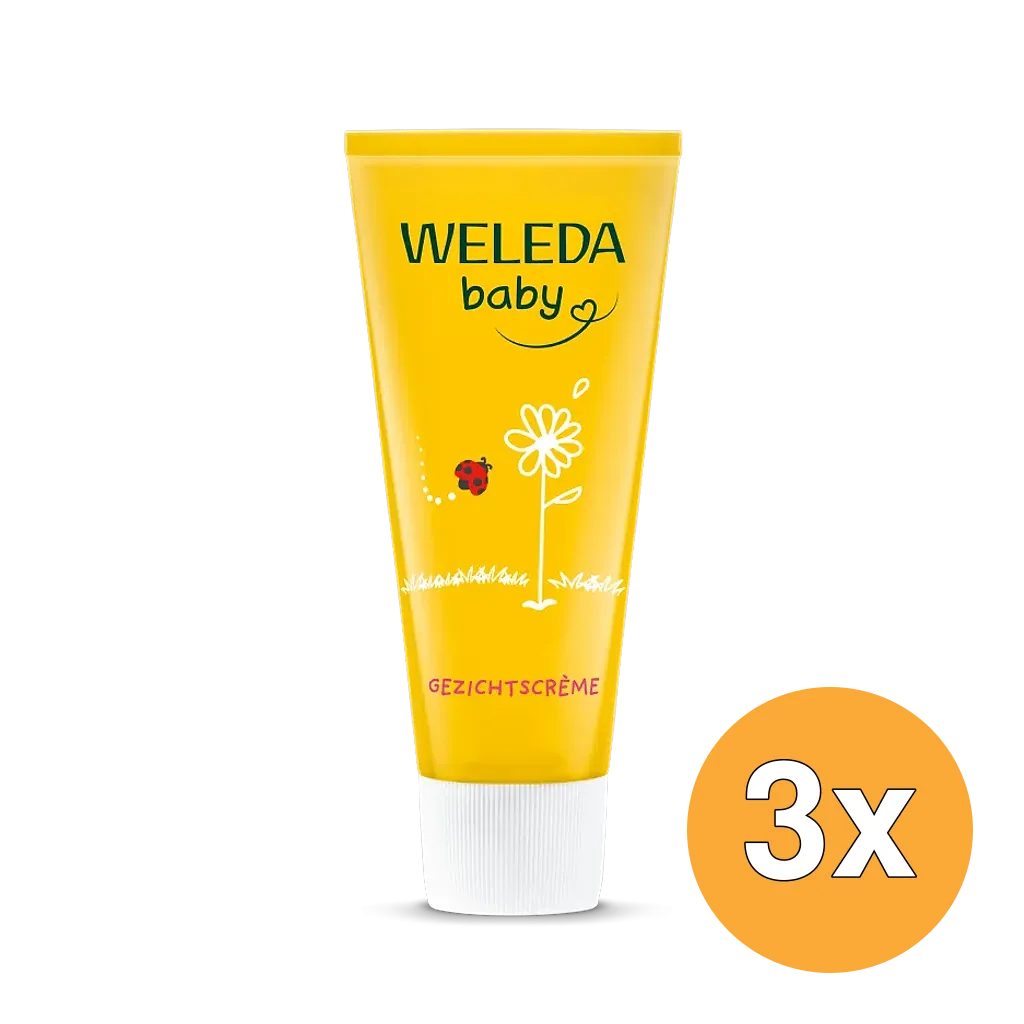 3x WELEDA Calendula baby gezichtscreme (50 ml)