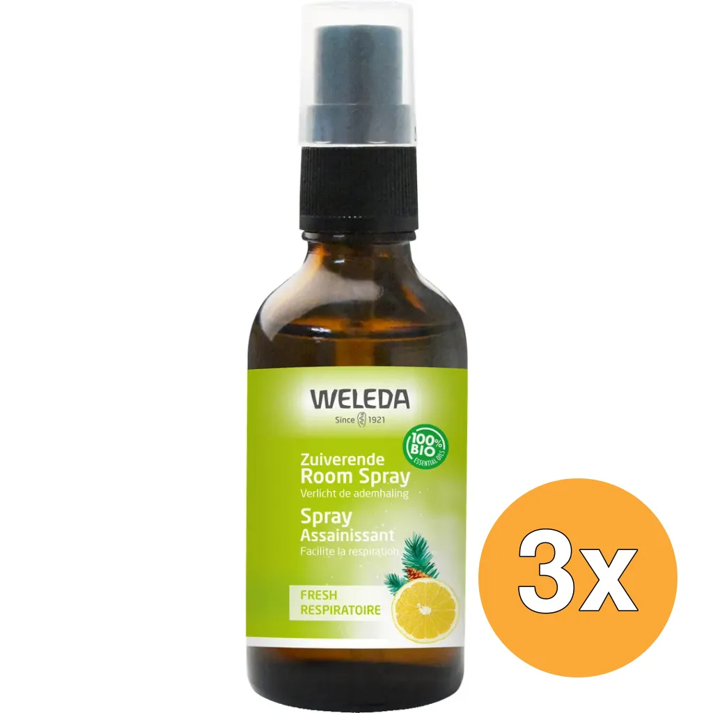 3x WELEDA Zuiverende roomspray fresh (50 ml)