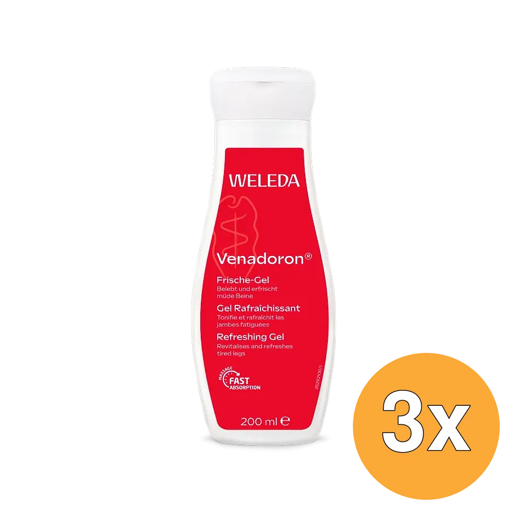3x WELEDA Venadoron vermoeide benen gel (200 ml)