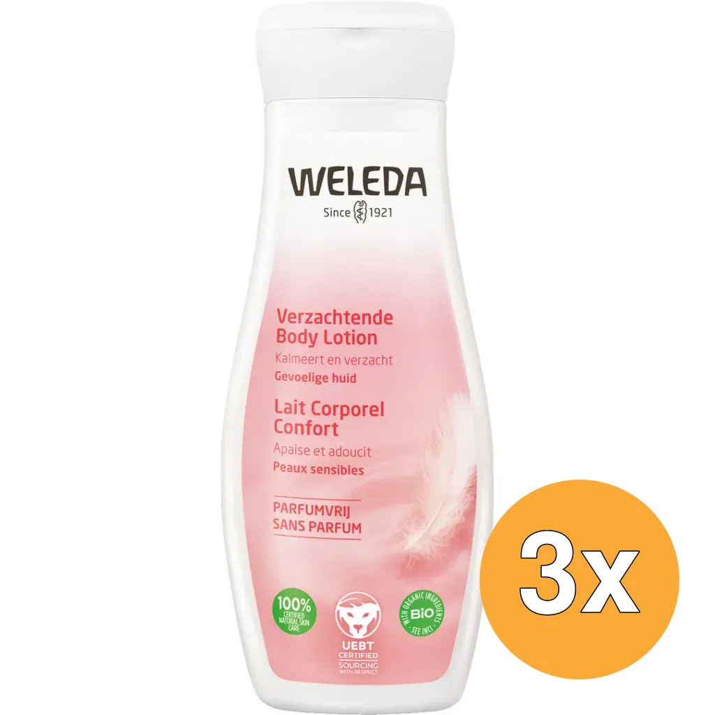 3x WELEDA Verzachtende bodylotion (200 ml)