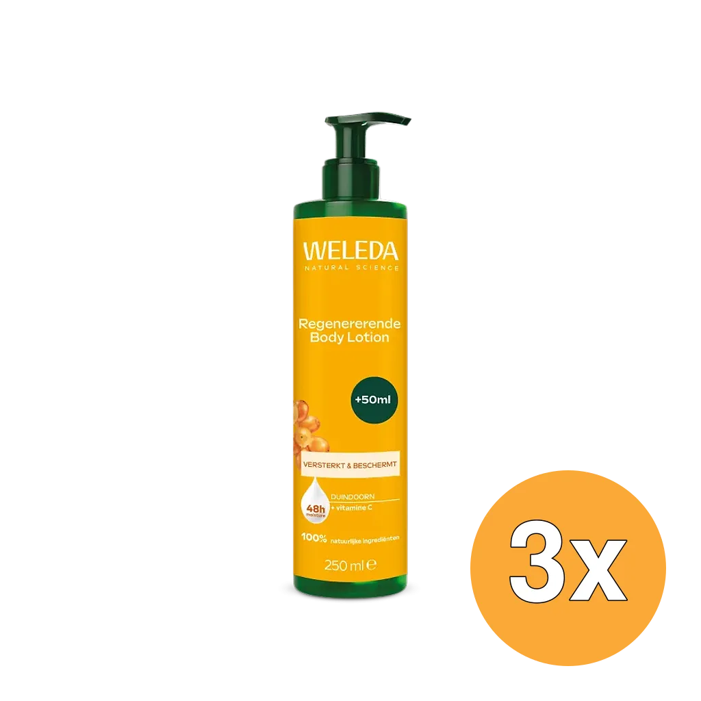 3x WELEDA Regenererende Body Lotion Duindoorn (250 ml)
