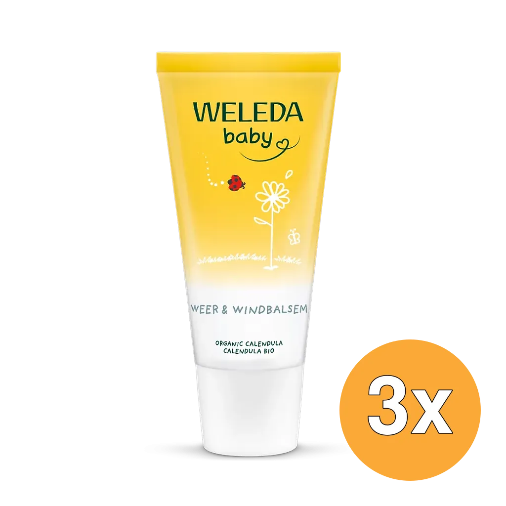 3x WELEDA Calendula baby weer & wind balsem (30 ml)