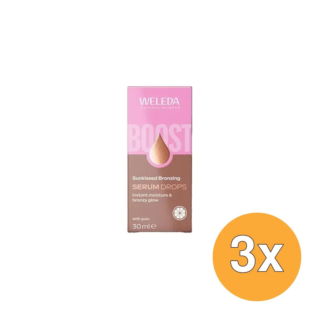 3x Weleda Bronzing Boost Serum Drops (30 ml)