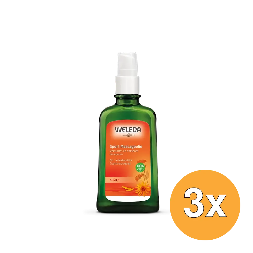 3x Weleda Arnica Sport Massageolie (100 ml)