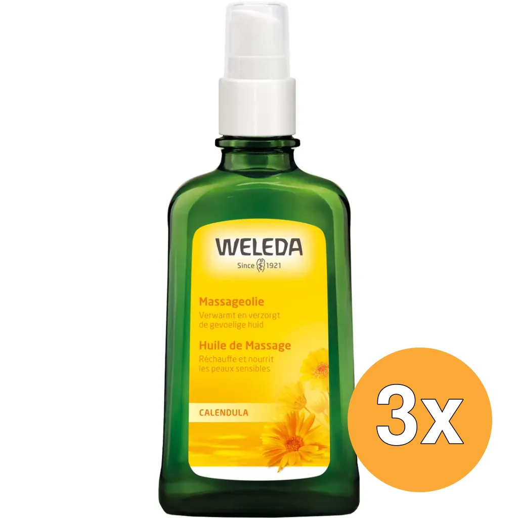 3x WELEDA Calendula massageolie (100 ml)