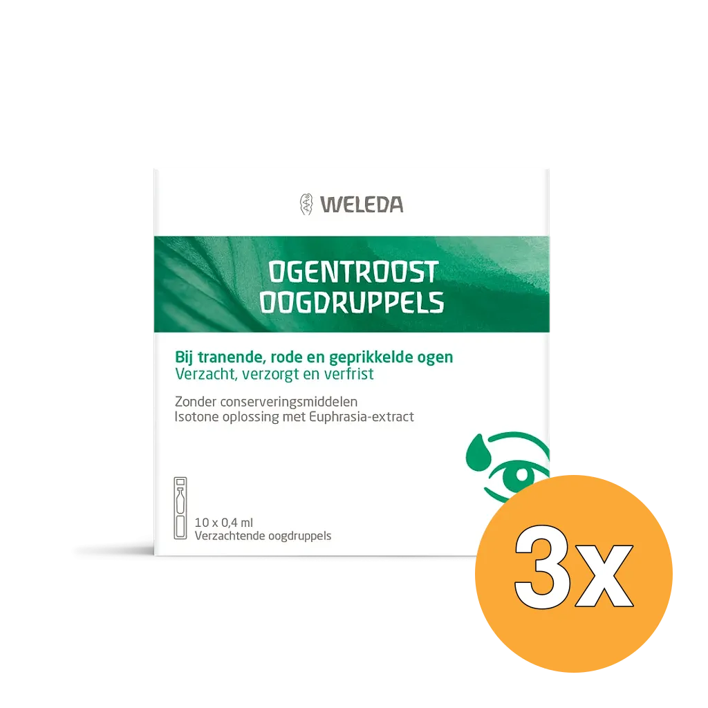 3x WELEDA Ogentroost oogdruppels (10 stuks)