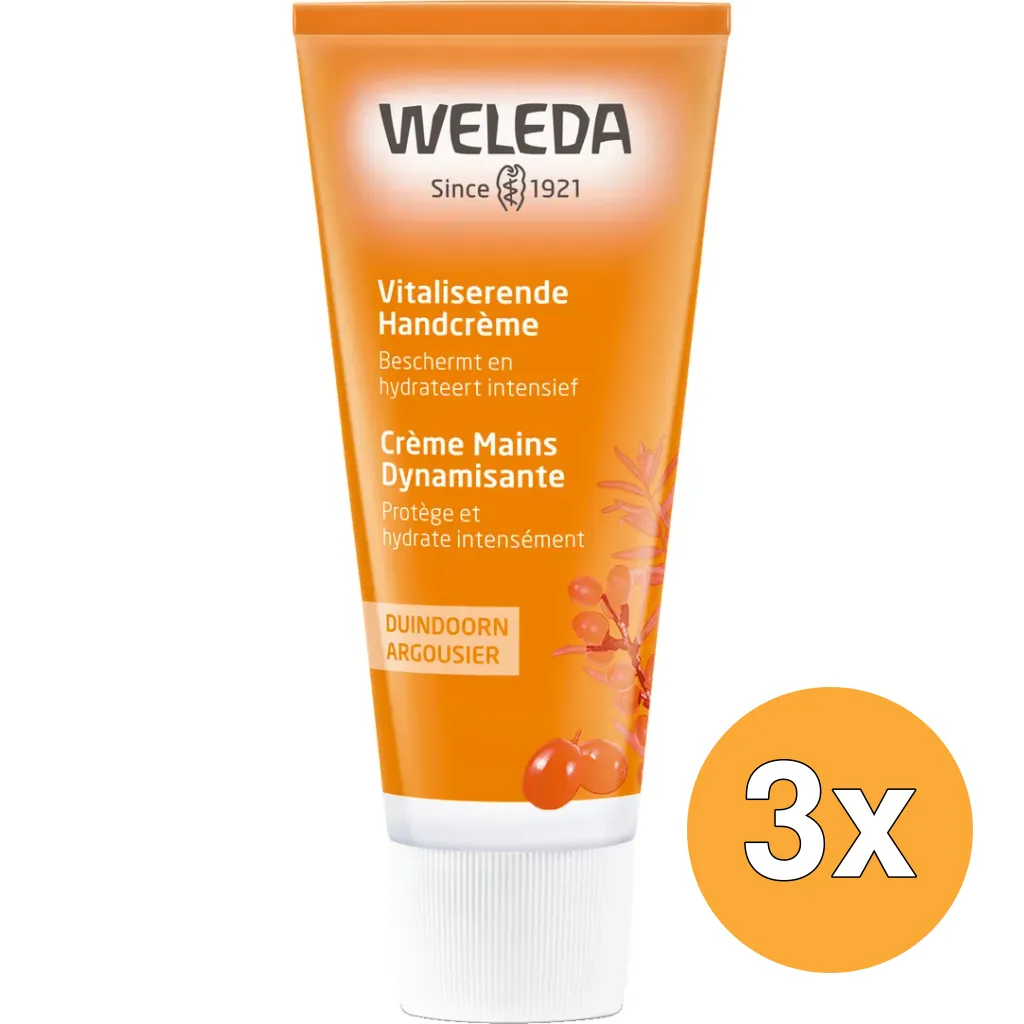 3x WELEDA Duindoorn vitaliserende handcreme (50 ml)