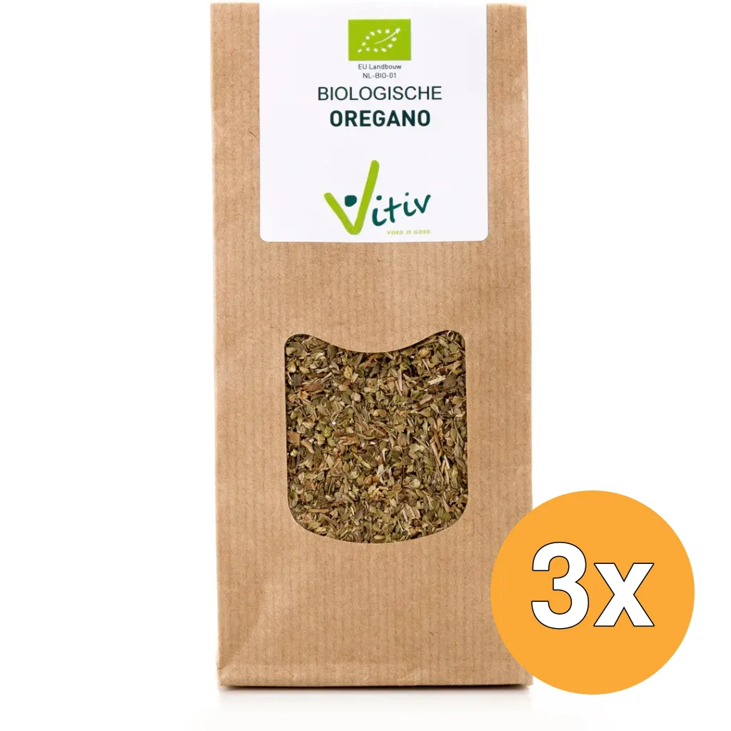3x Vitiv Oregano Gesneden Bio (25 gr)