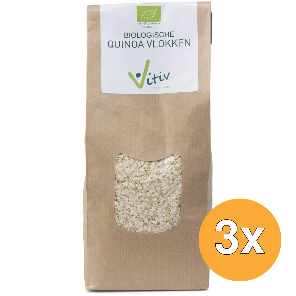 3x Vitiv Quinoa Vlokken Bio (500 gr)