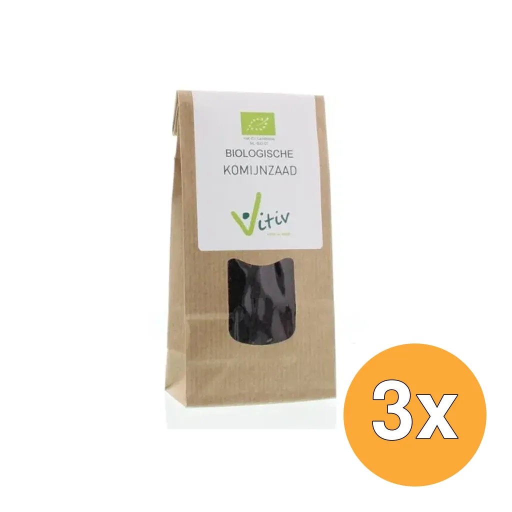 3x Vitiv Zwart Komijnzaad Bio (100 gr)