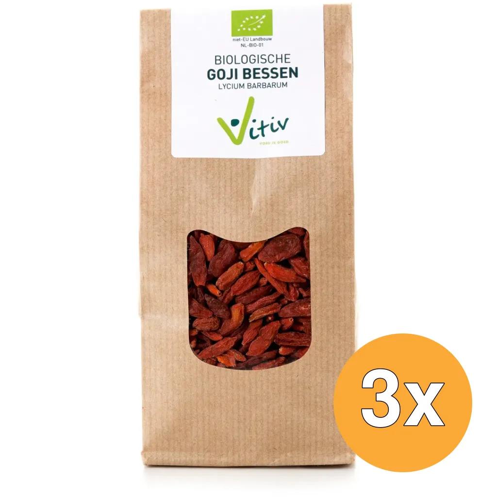 3x Vitiv Goji Bessen Bio (500 gr)