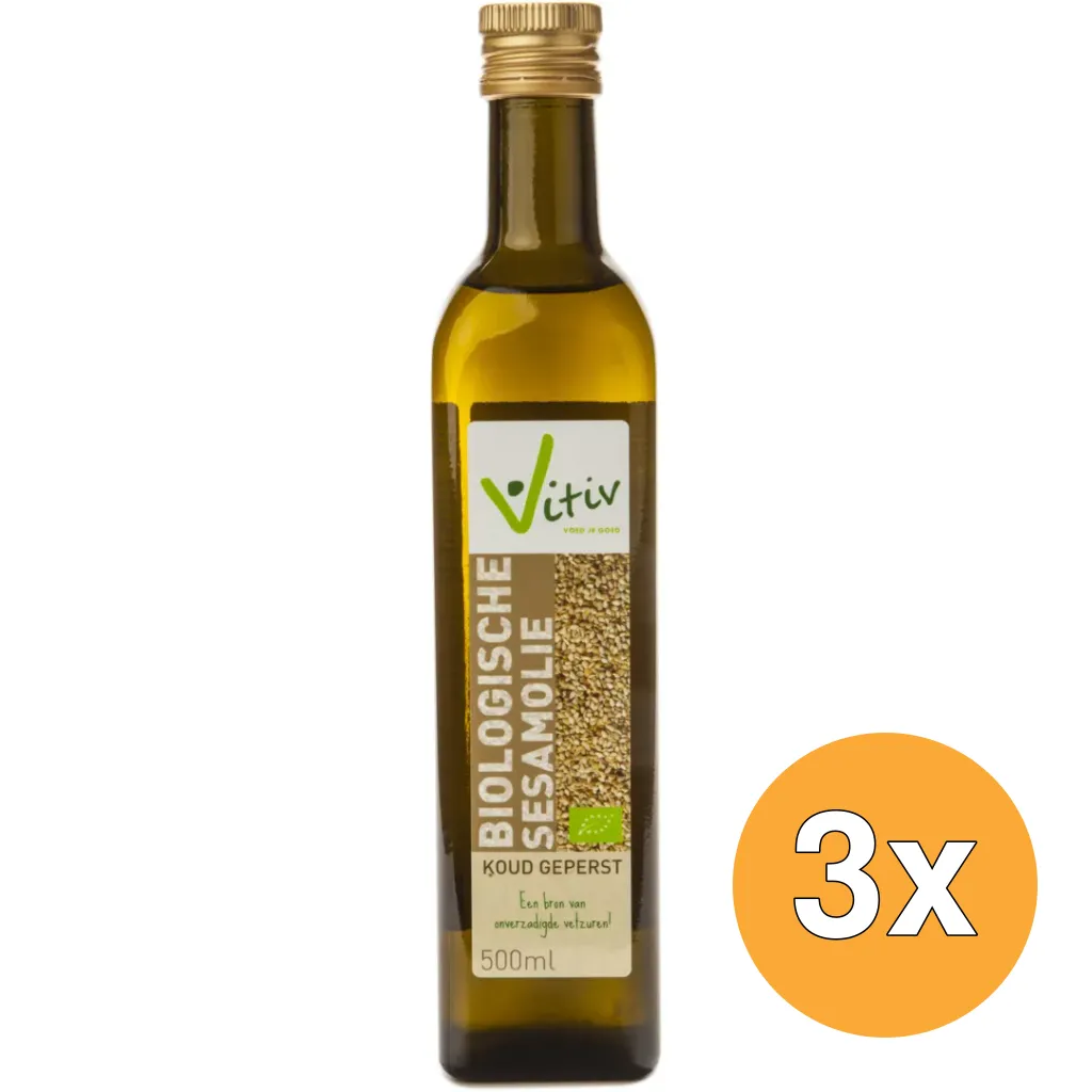 3x Vitiv Sesamolie Bio (500 ml)