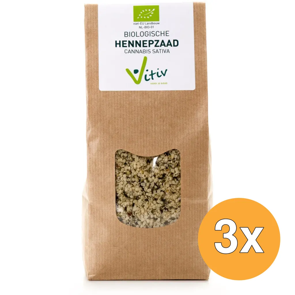 3x Vitiv Hennepzaad Bio (1000 gr)