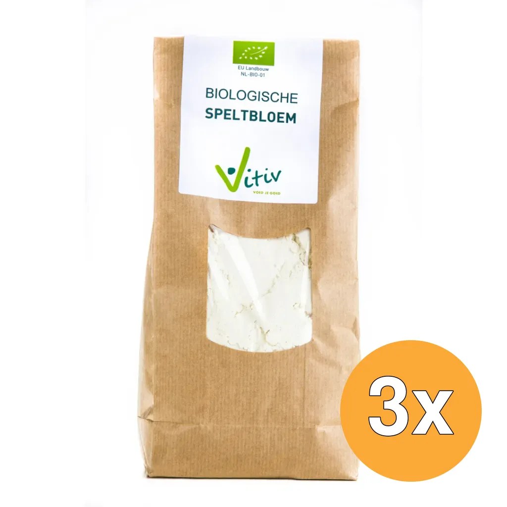 3x Vitiv Speltbloem Bio (1000 gr)