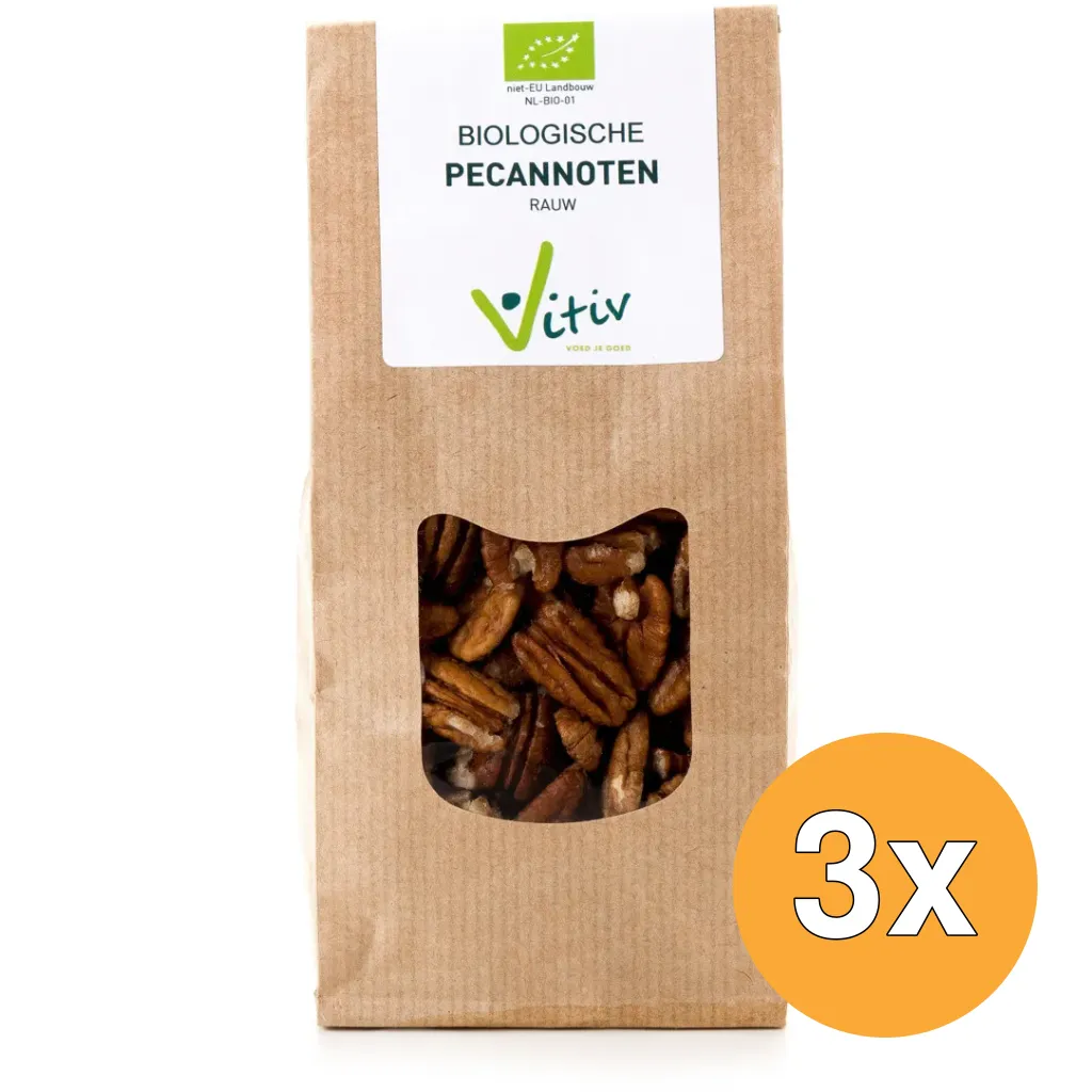 3x Vitiv Pecannoten Bio (1000 gr)