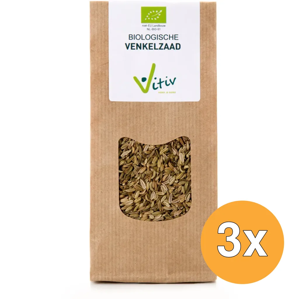 3x Vitiv Venkelzaad Bio (50 gr)