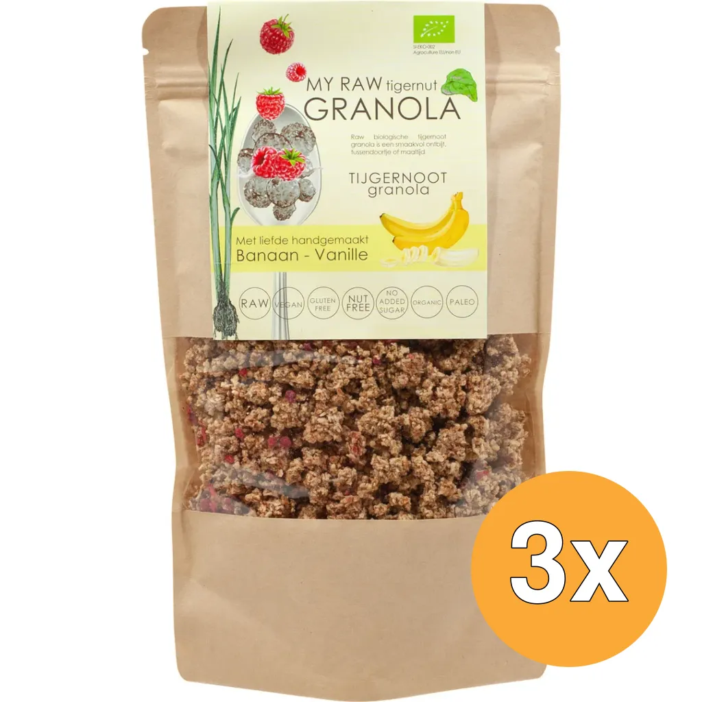 3x Vitiv Tijgernootgranola Banaan Vanille Bio (230 gr)