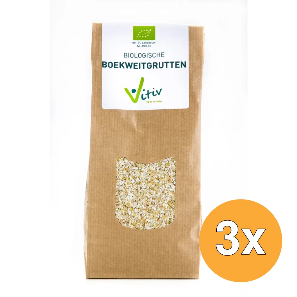 3x Vitiv Boekweitgrutten Bio (500 gr)