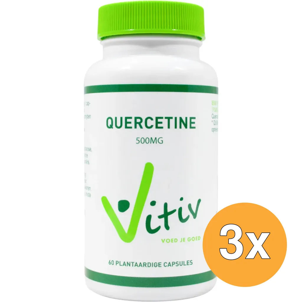 3x Vitiv Quercetine 500 Milligram (60 capsules)