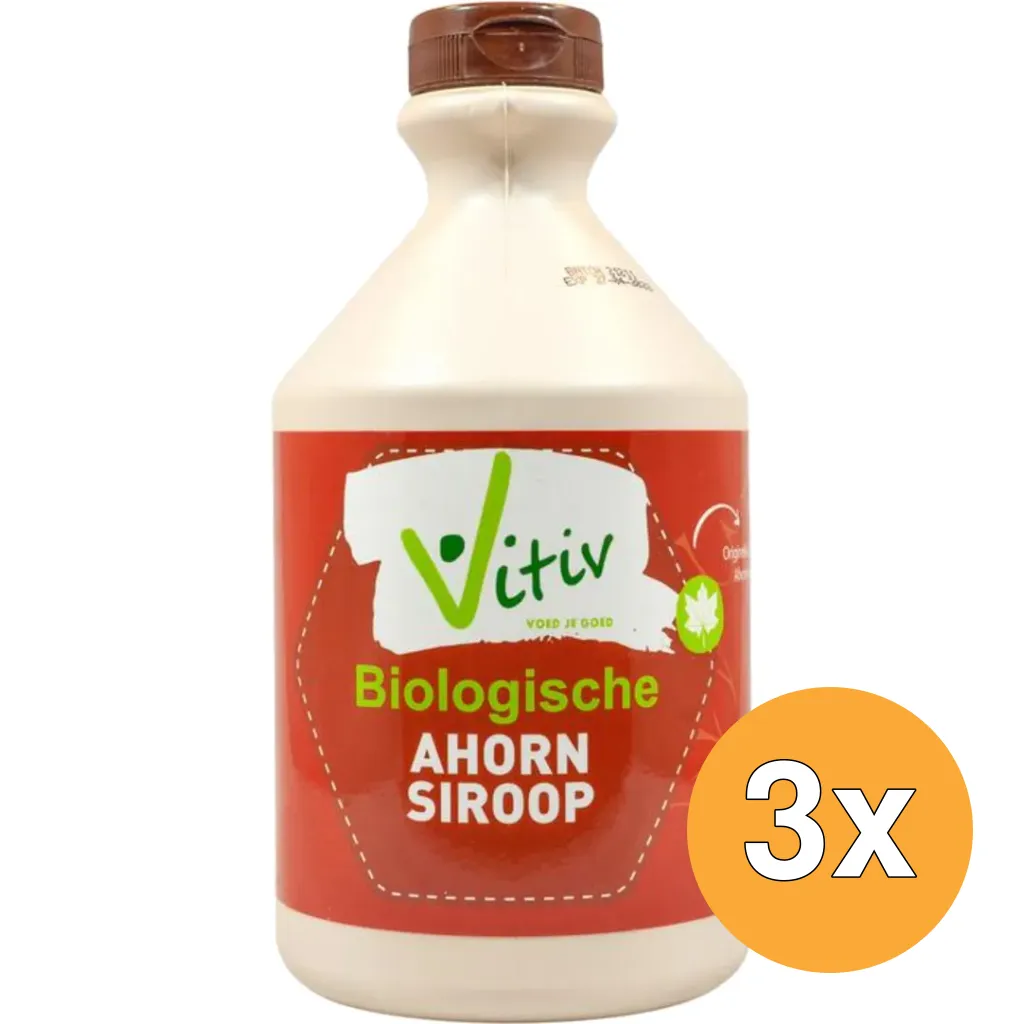 3x Vitiv Ahornsiroop Bio (1000 ml)
