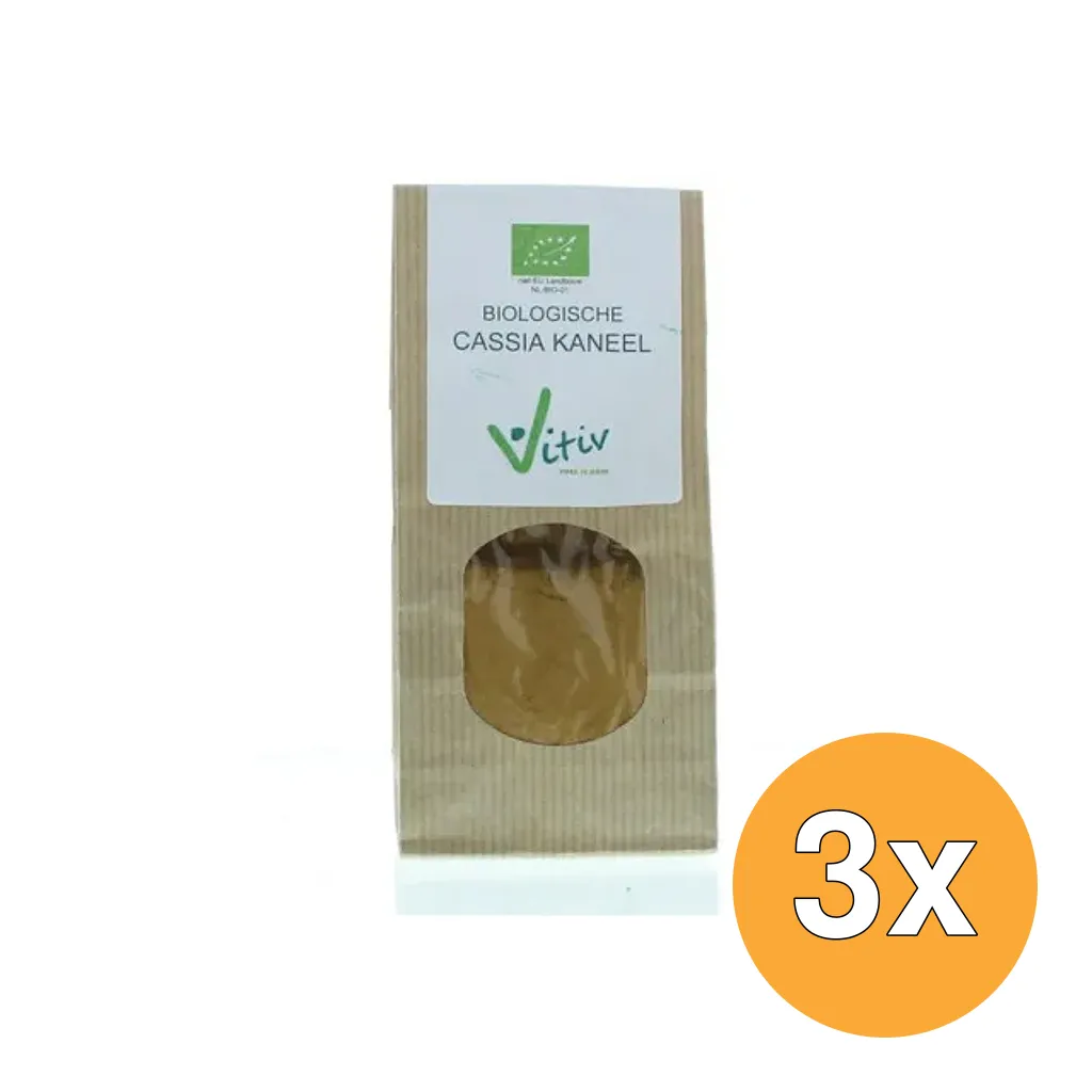 3x Vitiv Cassia Kaneel Bio (100 gr)