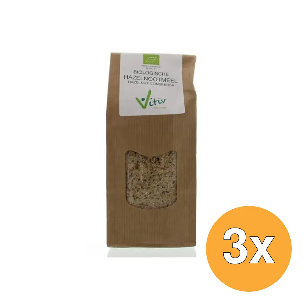 3x Vitiv Hazelnootmeel Bio (250 gr)