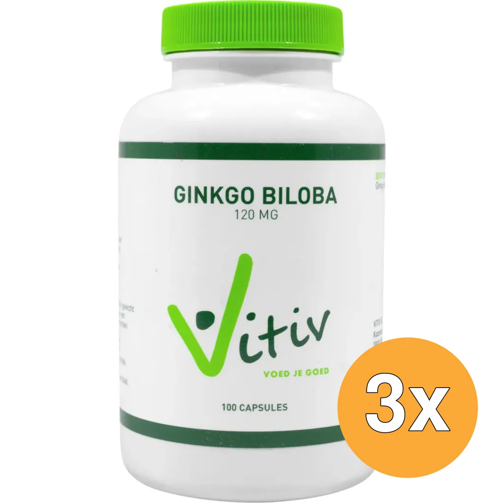 3x Vitiv Ginkgo Biloba (100 capsules)