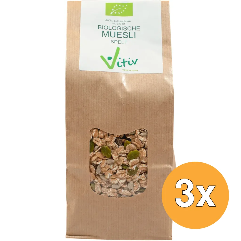3x Vitiv Muesli Spelt Bio (500 gr)