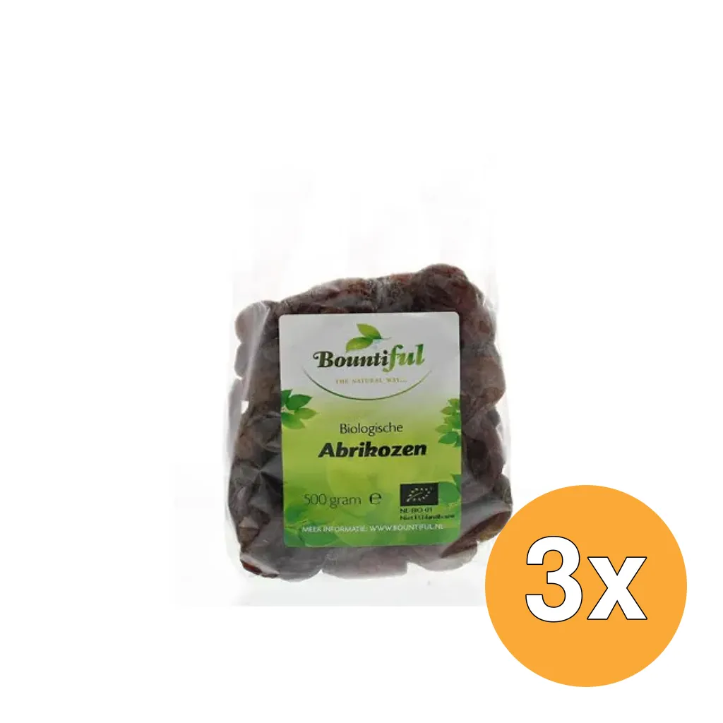 3x Bountiful Abrikozen Bio (500 gr)