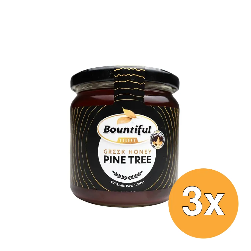 3x Bountiful Griekse Rauwe Honing Pine Tree/Dennen (500 gr)
