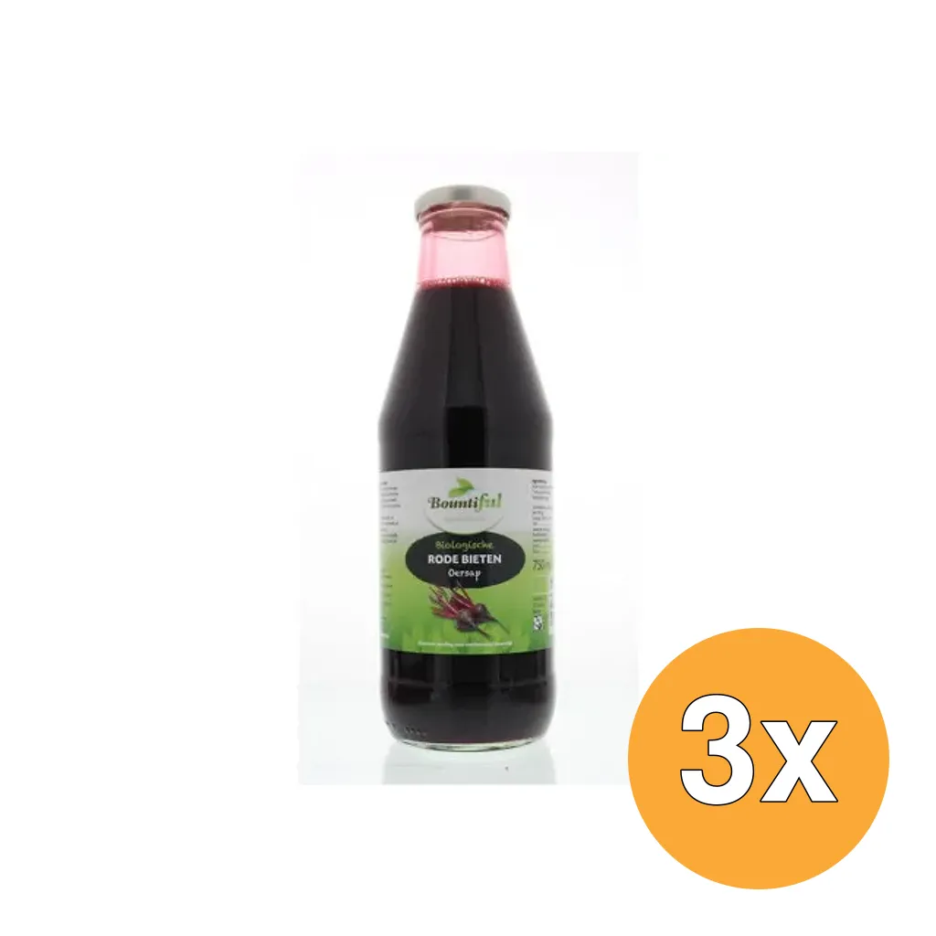 3x Bountiful Rode bietensap bio (750 ml)