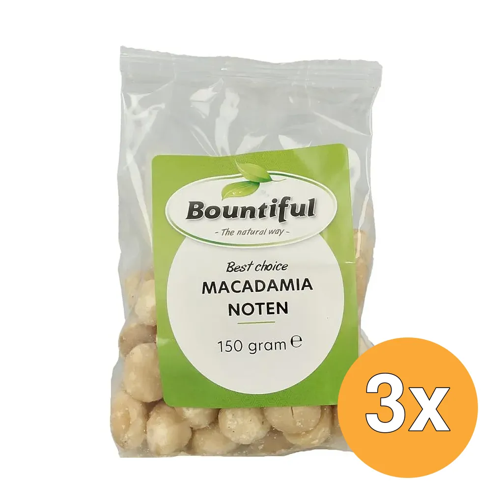 3x Bountiful Macadamia Noten (150 gr)