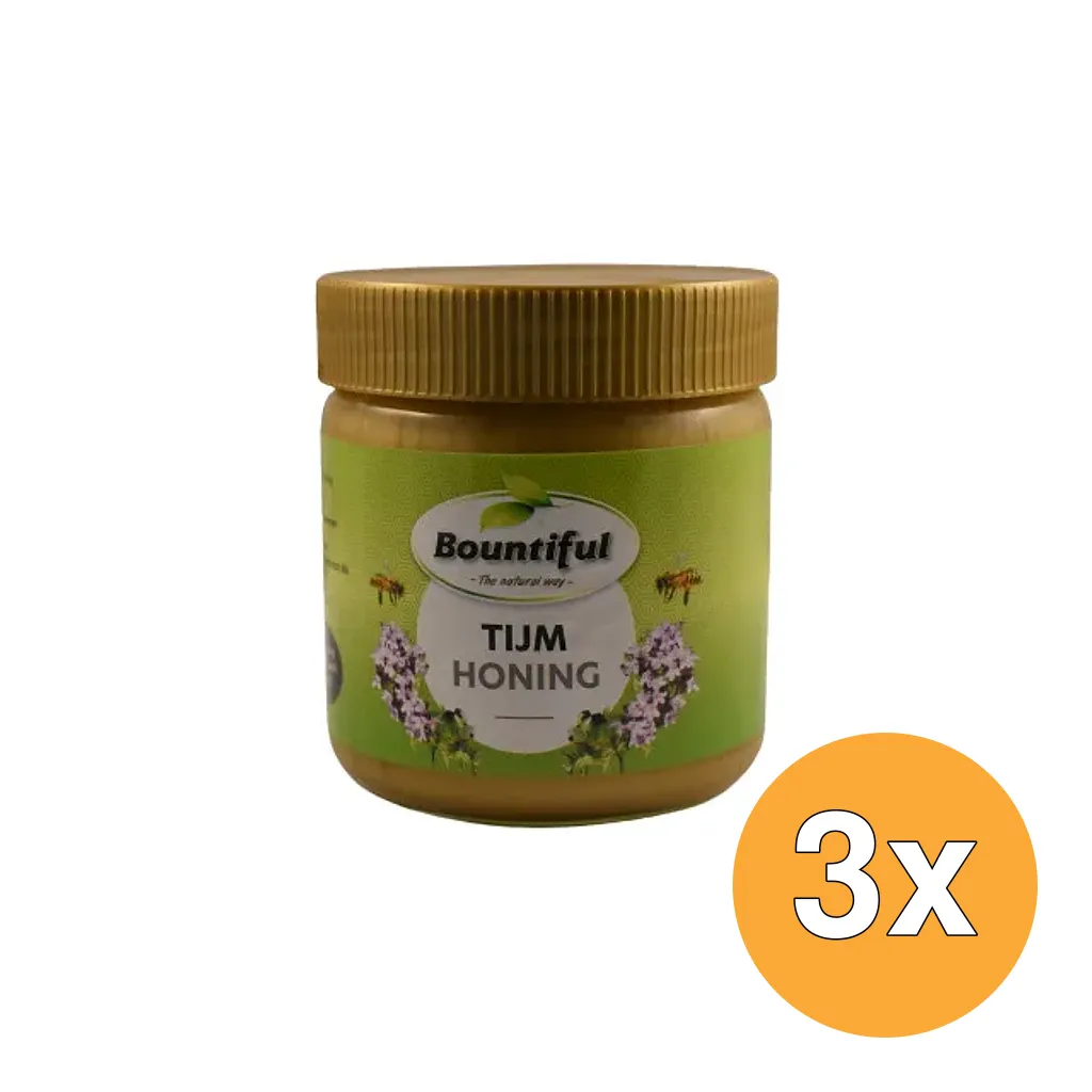 3x Bountiful Tijm Honing (500 gr)