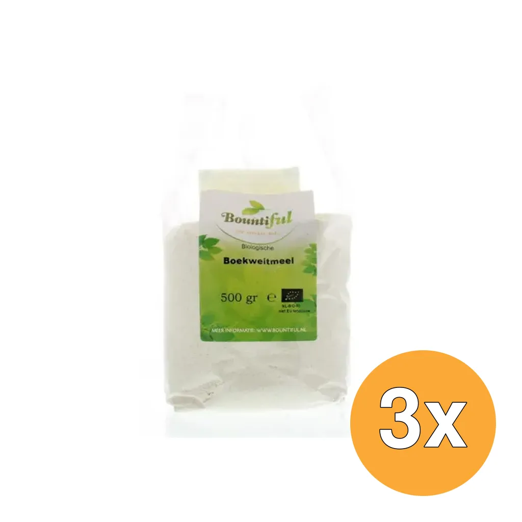 3x Bountiful Boekweitmeel Bio (500 gr)