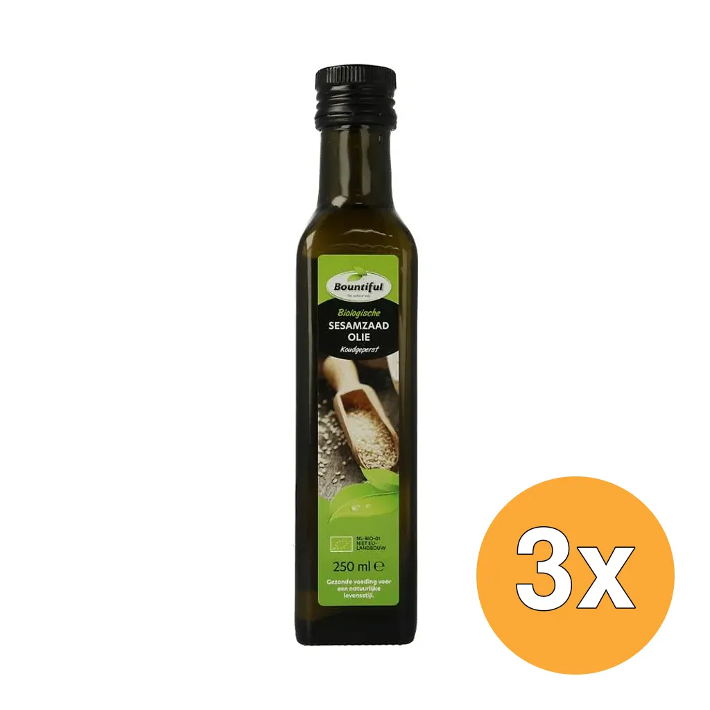 3x Bountiful Sesamzaadolie Bio (250 ml)