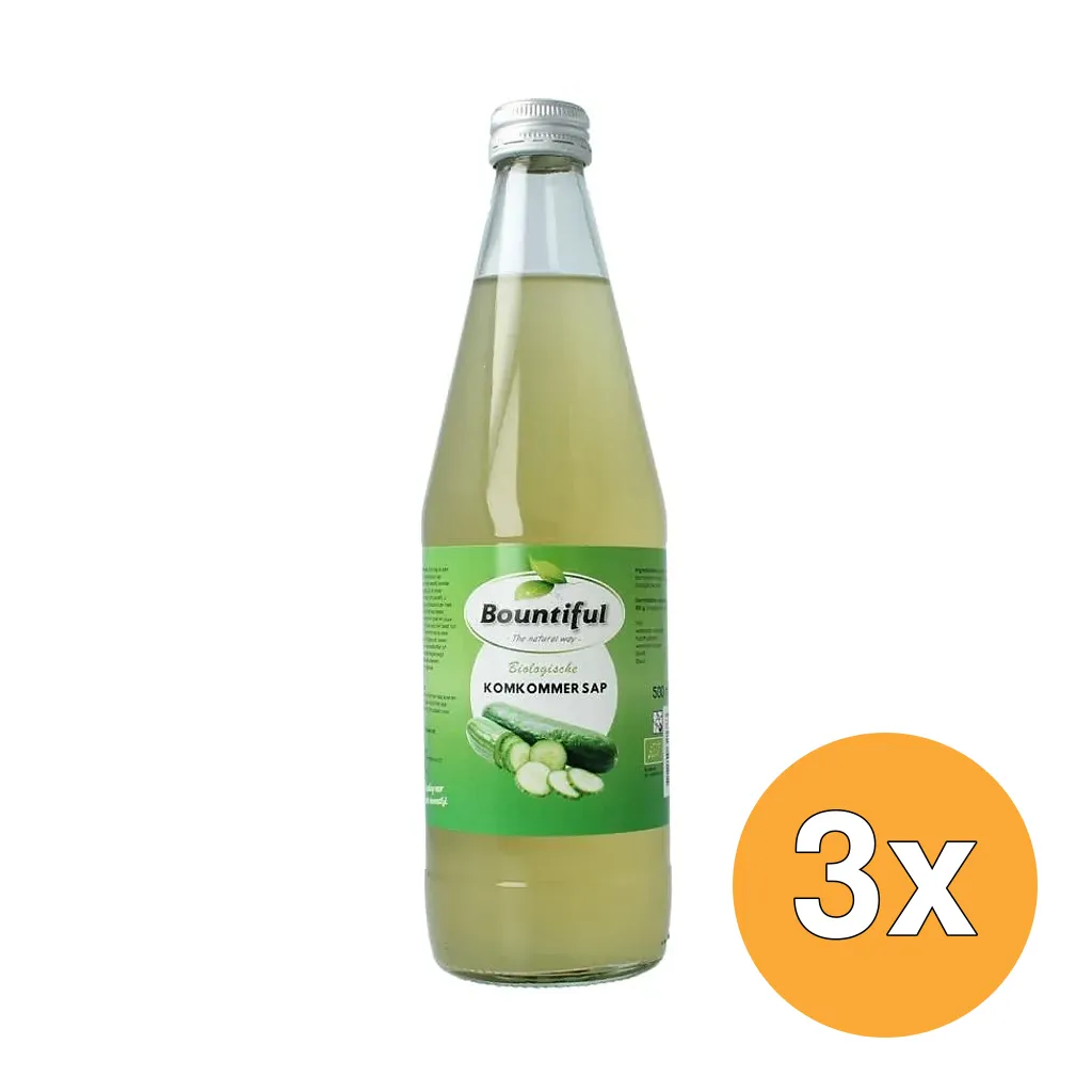 3x Bountiful Komkommersap Bio (500 ml)