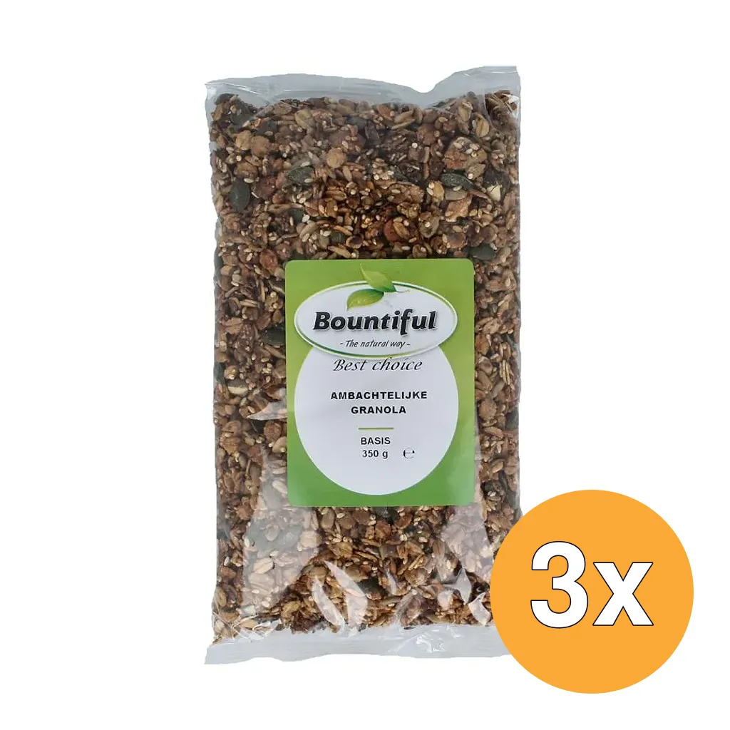3x Bountiful Ambachtelijke Granola Basis (350 gr)