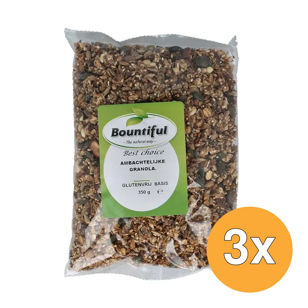 3x Bountiful Ambachtelijke Granola Glutenvrij Bio (350 gr)