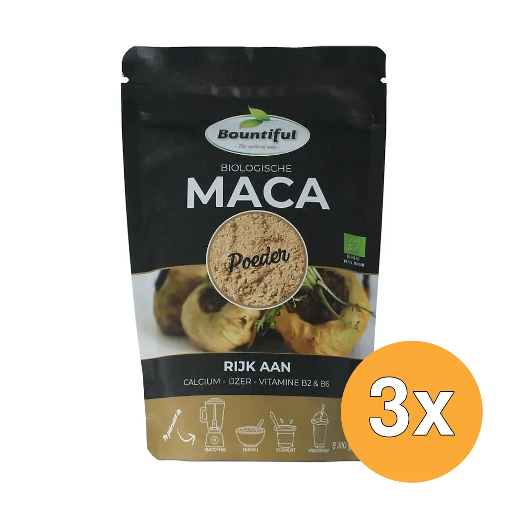 3x Bountiful Maca Poeder Bio (300 gr)