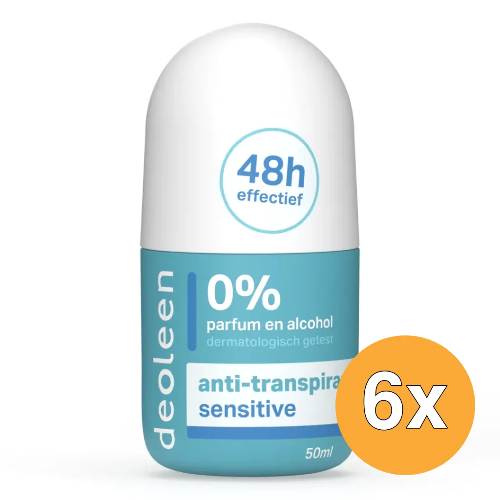 6x Deoleen Anti-transpirant roller sensitive (50 ml)