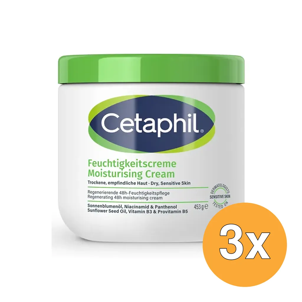 3x Cetaphil Hydraterende Crème (453 gr)