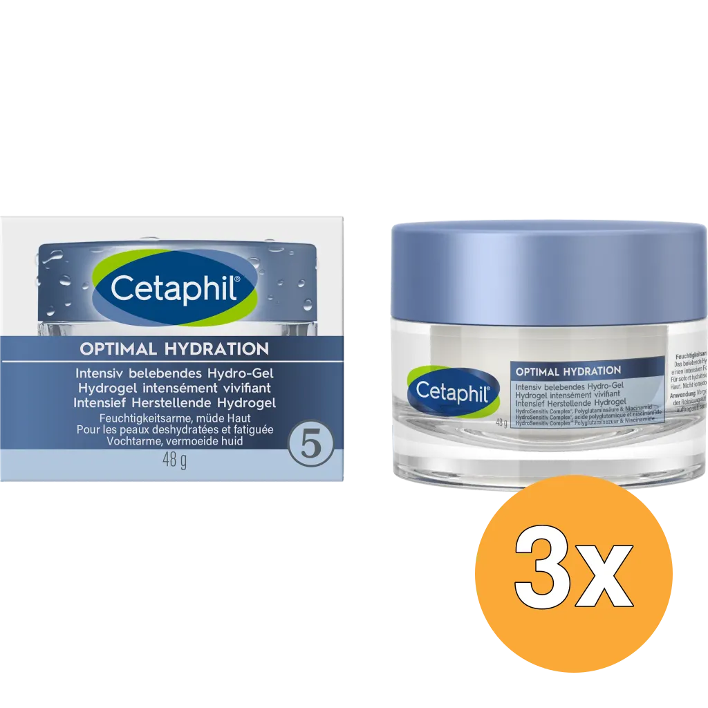 3x Cetaphil Optimal Hydration Intensief Herstellende Hydrogel (48 gr)