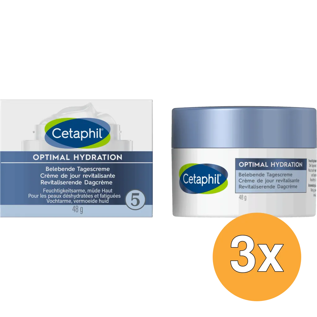 3x Cetaphil Dagcreme Optimal Hydration Healthy Glow (48 gr)