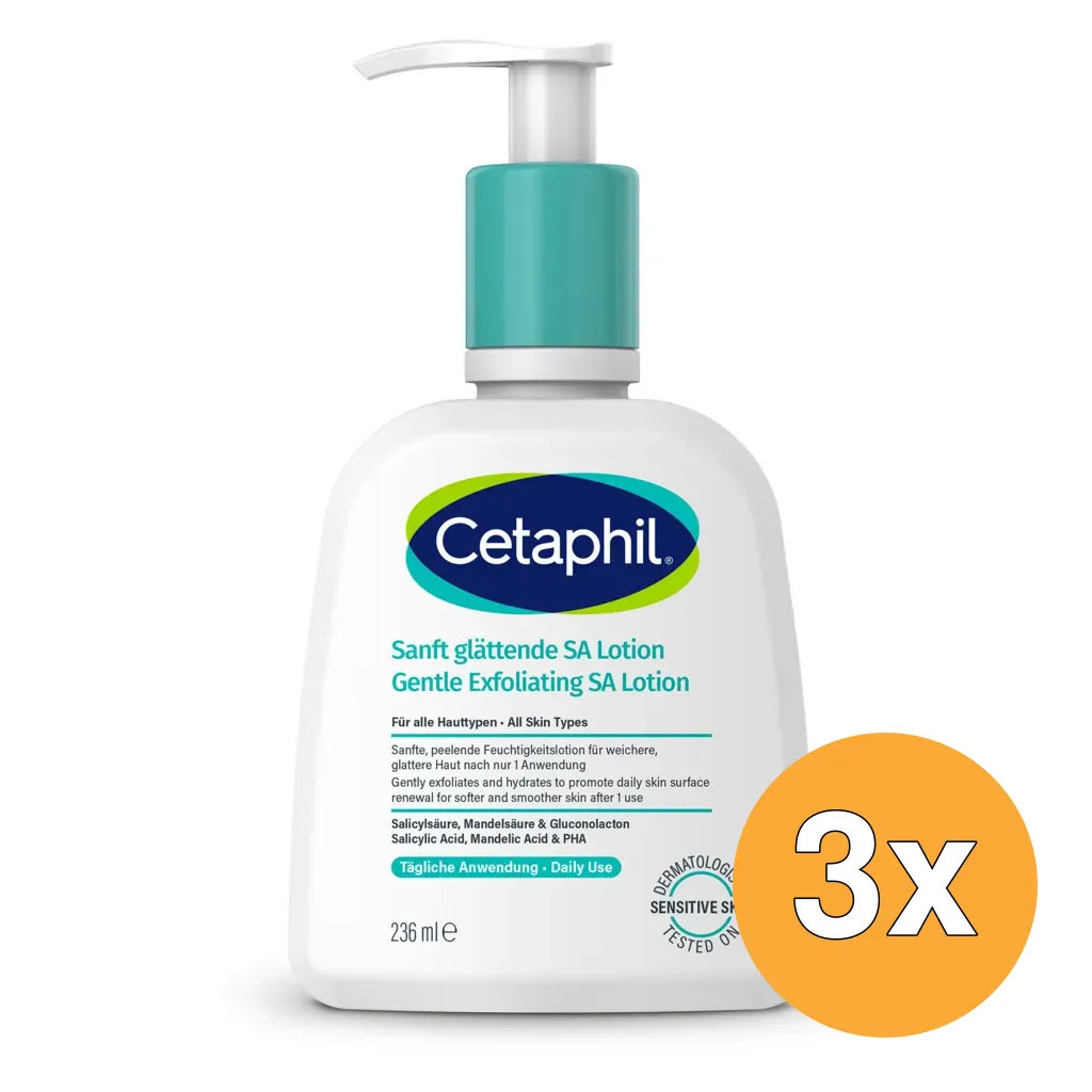 3x Cetaphil Gentle Exfoliating Lotion (237 ml)