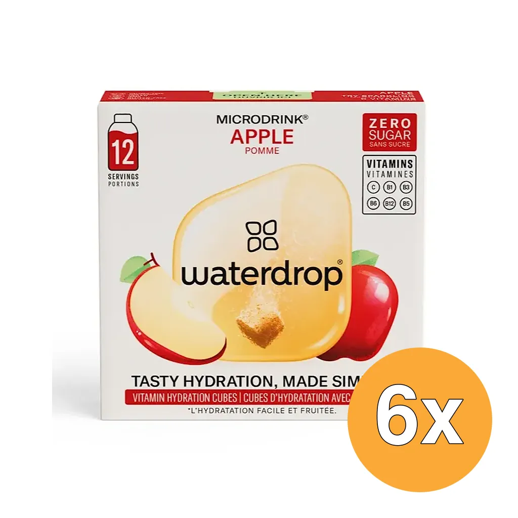 6x Waterdrop Microdrink Appel (12 stuks)