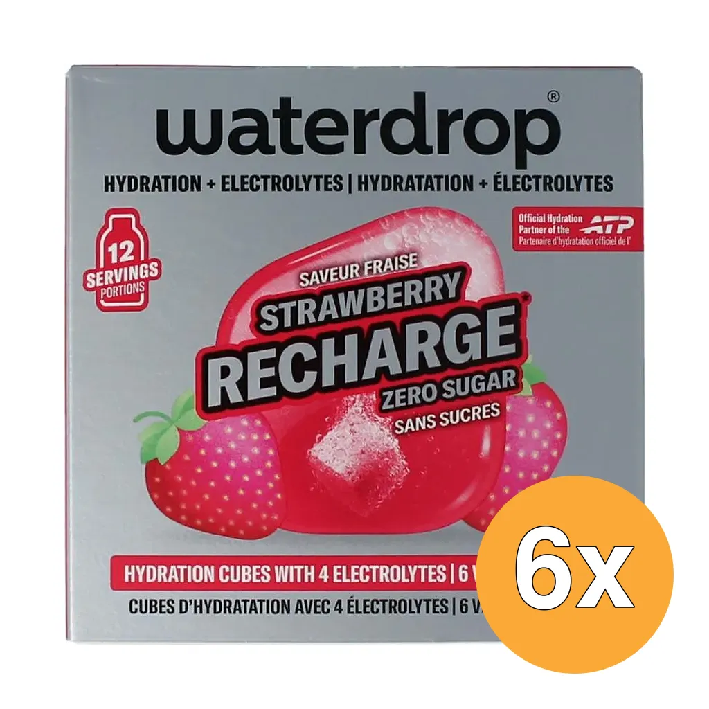 6x Waterdrop Microlyte Strawberry (12 stuks)