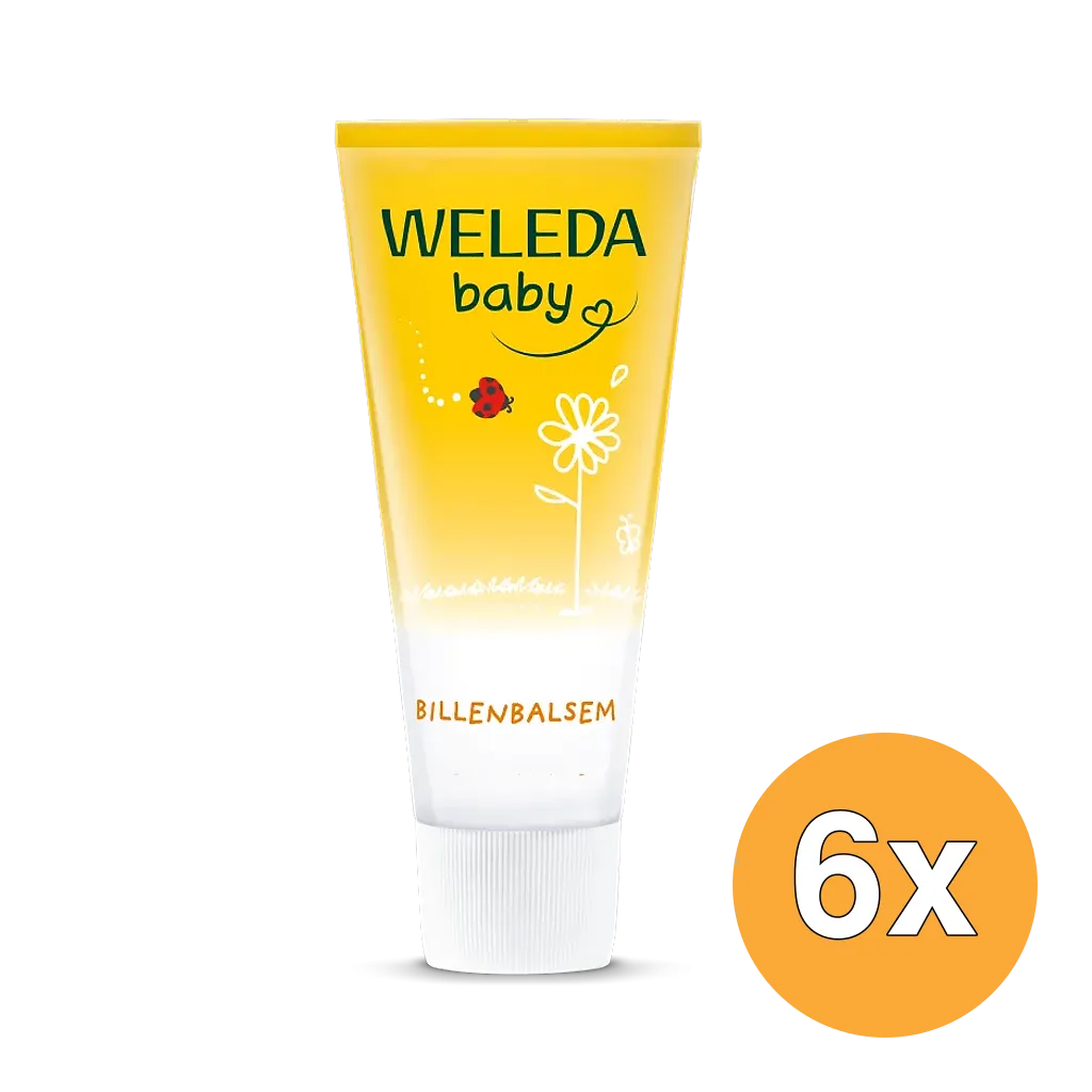 6x WELEDA Calendula baby billenbalsem (75 ml)
