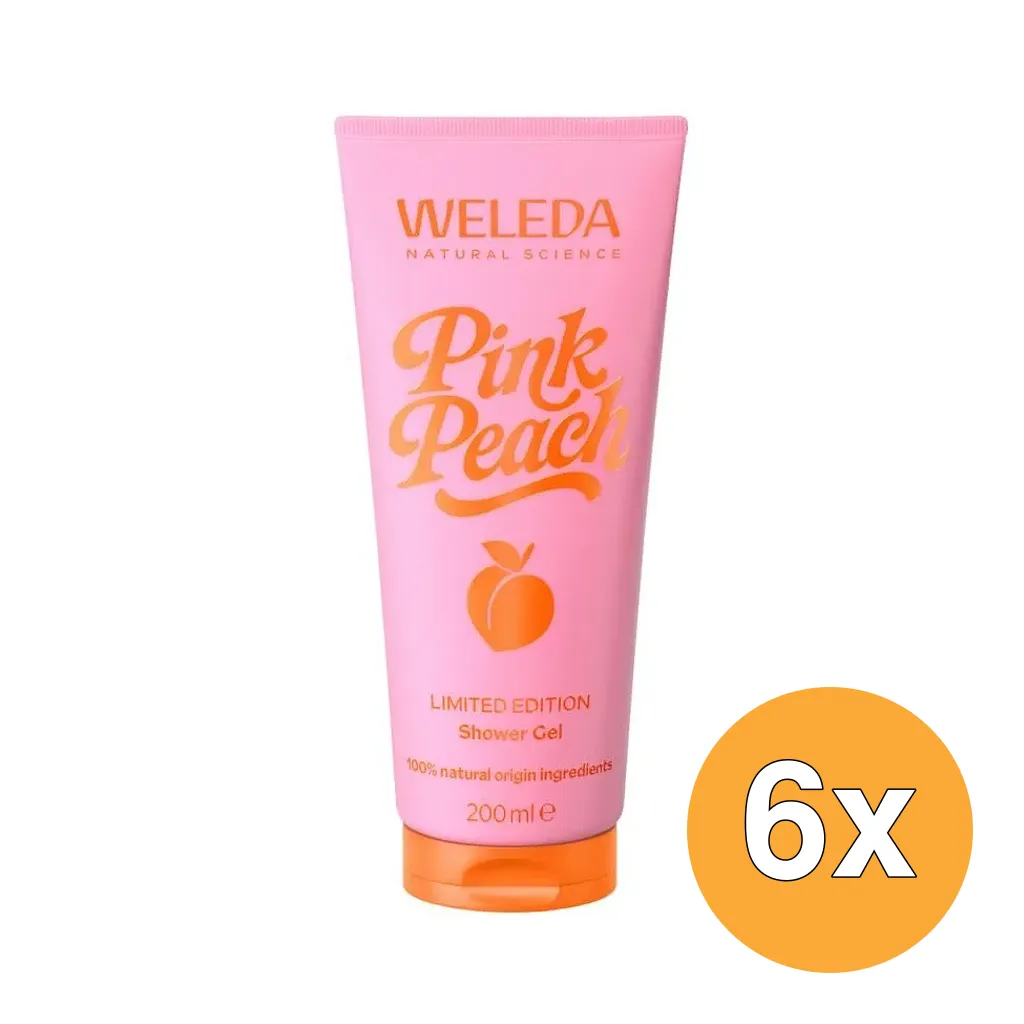 6x Weleda Pink Peach Douchegel Í Limited Edition (200 ml)